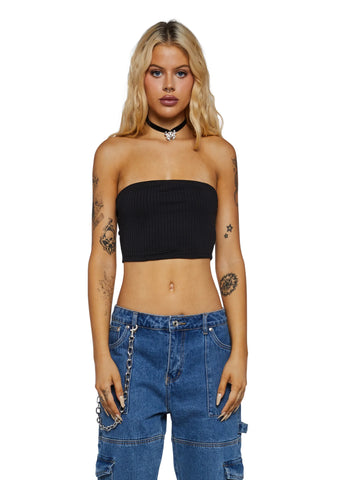 Camp Spicy Tube Top-Black