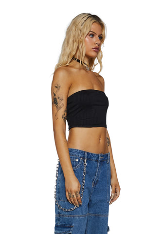Camp Spicy Tube Top-Black