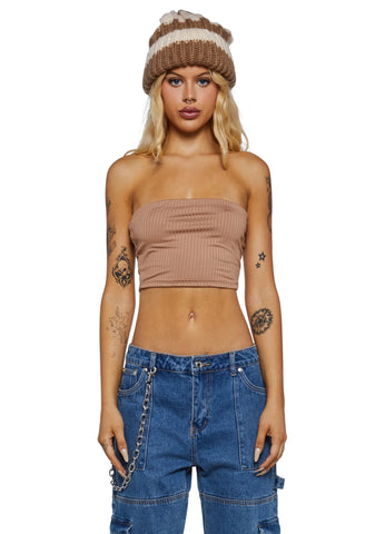 Camp Spicy Tube Top-Brown
