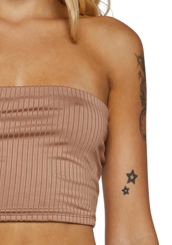 Camp Spicy Tube Top-Brown