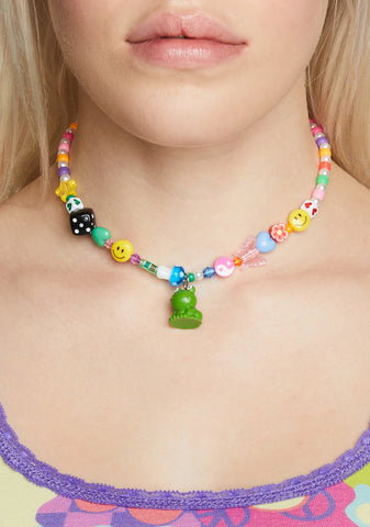 Swamp Frolic Frog Necklace