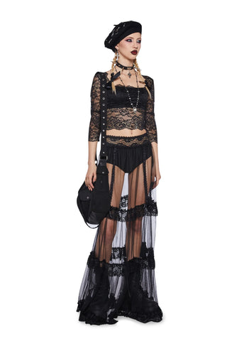 Graveyard Glam Crop Top