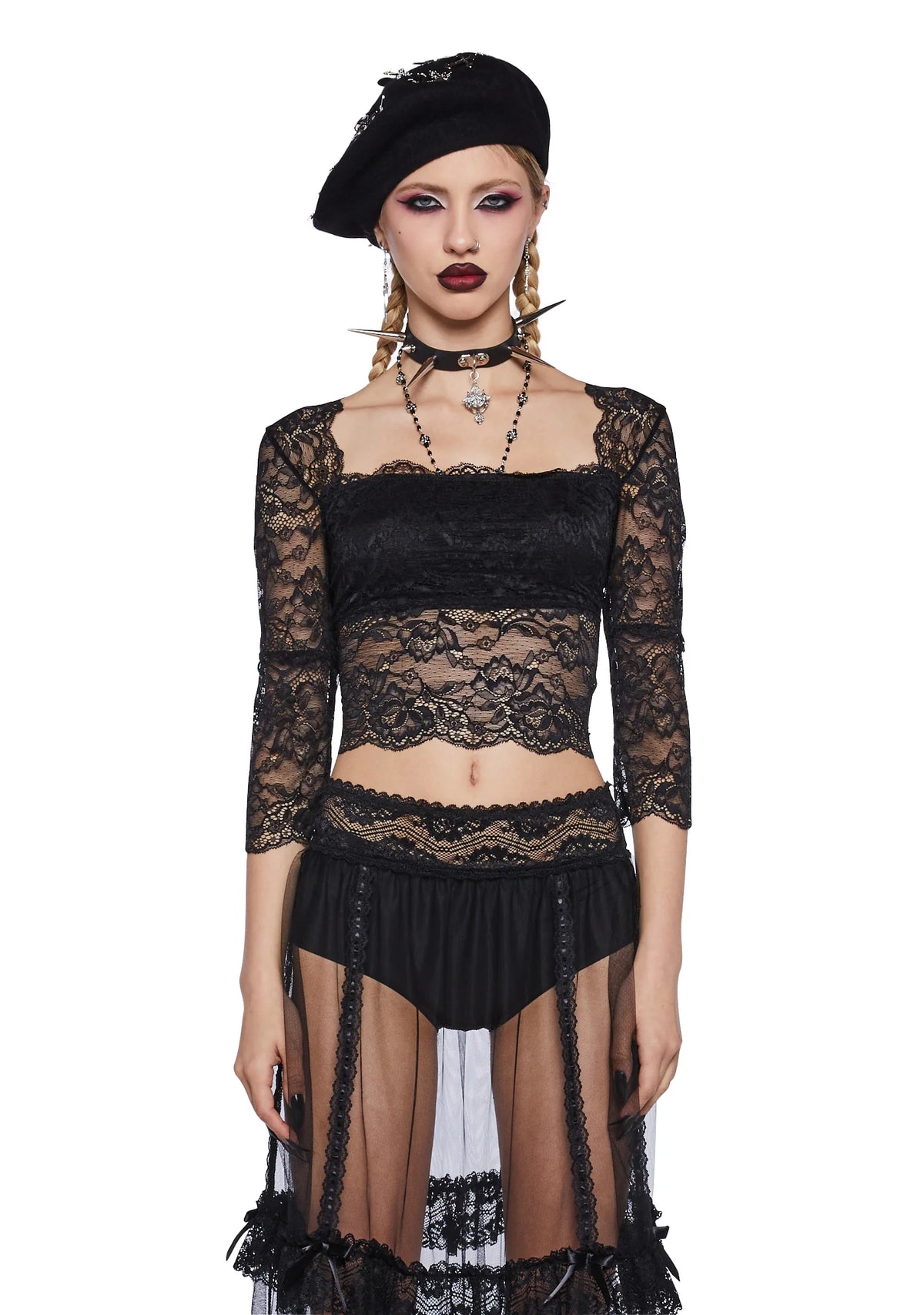 Graveyard Glam Crop Top