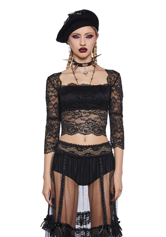 Graveyard Glam Crop Top