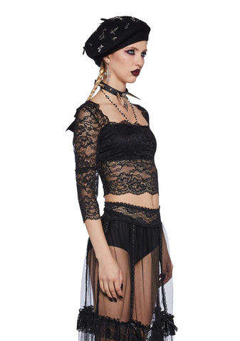 Graveyard Glam Crop Top