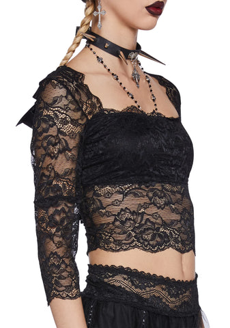 Graveyard Glam Crop Top