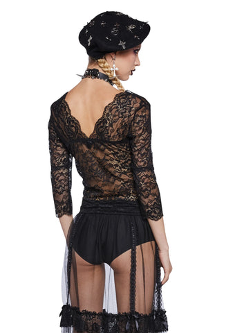 Graveyard Glam Crop Top