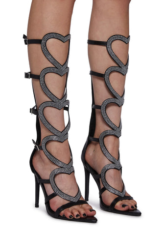 Redial Romance Stiletto Heels - Black