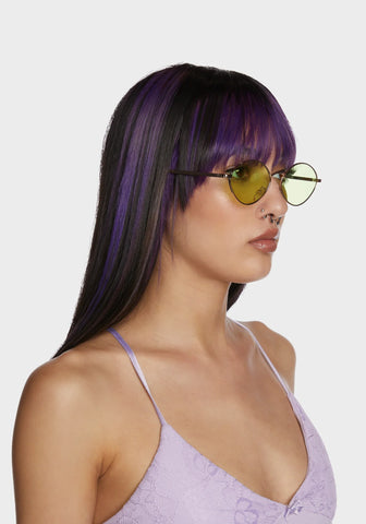 Cruisin' The Block Oval Sunglasses - Green