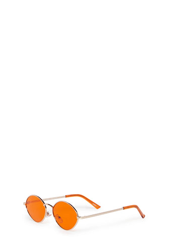 Cruisin' The Block Oval Sunglasses - Orange