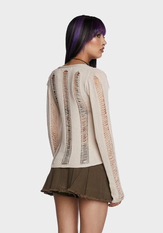 Tuned Out Crop Cardigan