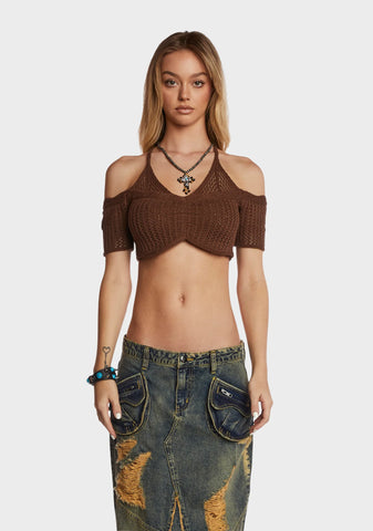 Quit Playin' Crochet Top
