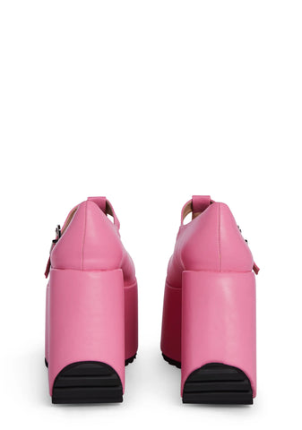 Samara Platform Mary Janes - Pink