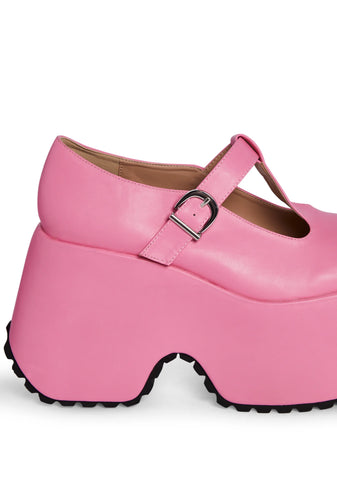 Samara Platform Mary Janes - Pink