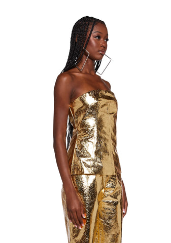 Johanna Metallic Top