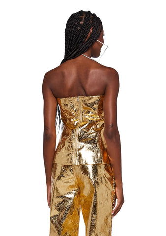 Johanna Metallic Top