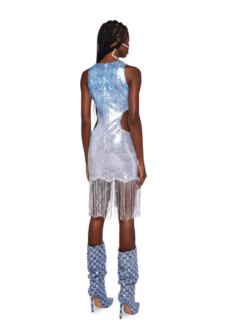 Annabelle Cut-Out Sequin Dress