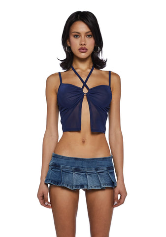 Say Something Tank Top- Blue