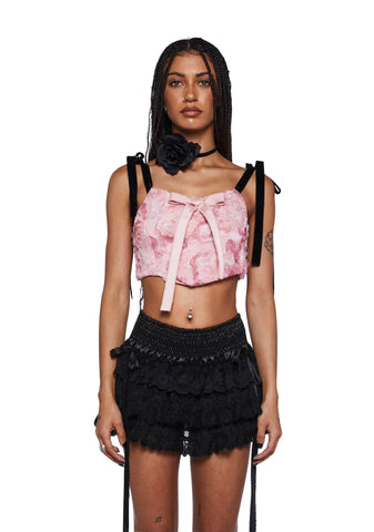 Rosy Shell Corset Top