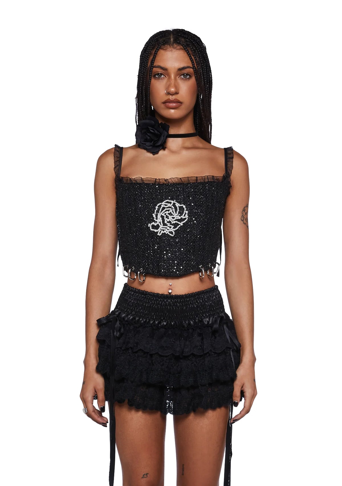 Rose Night Corset Top