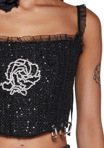 Rose Night Corset Top
