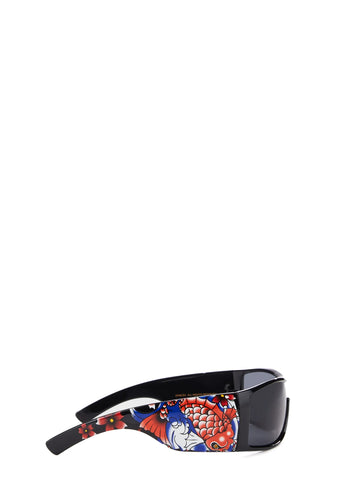 Koi Fish Sunglasses - Black