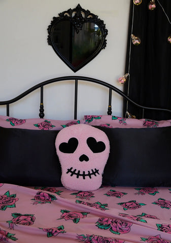 Big Smiles Skull Pillow