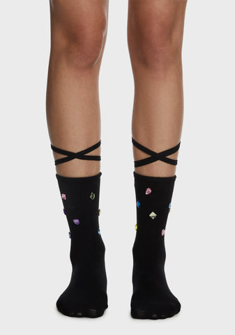 Sparking Interest Ankle Socks - Black