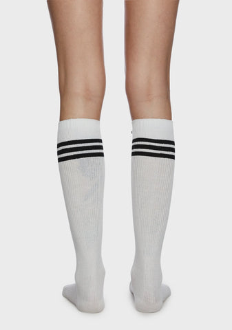 Serious Business Knee-High Socks - White