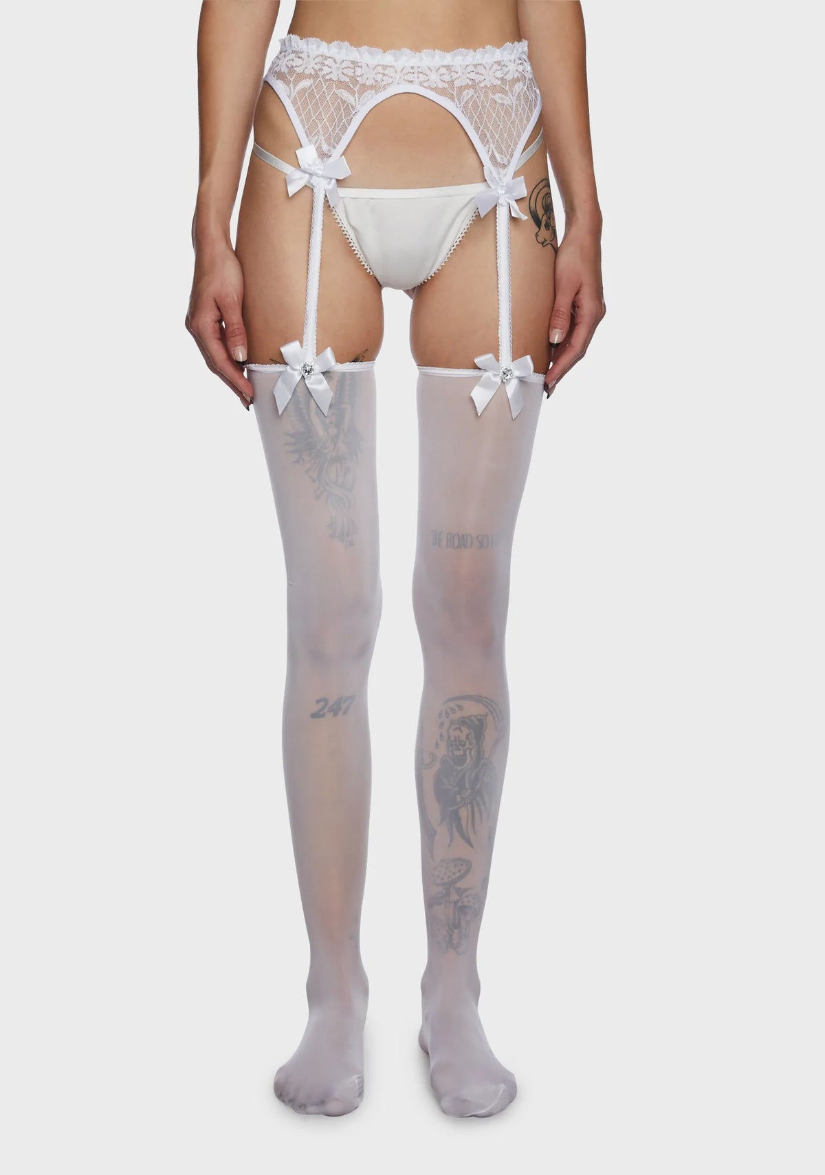 Searching For Love Garter Tights
