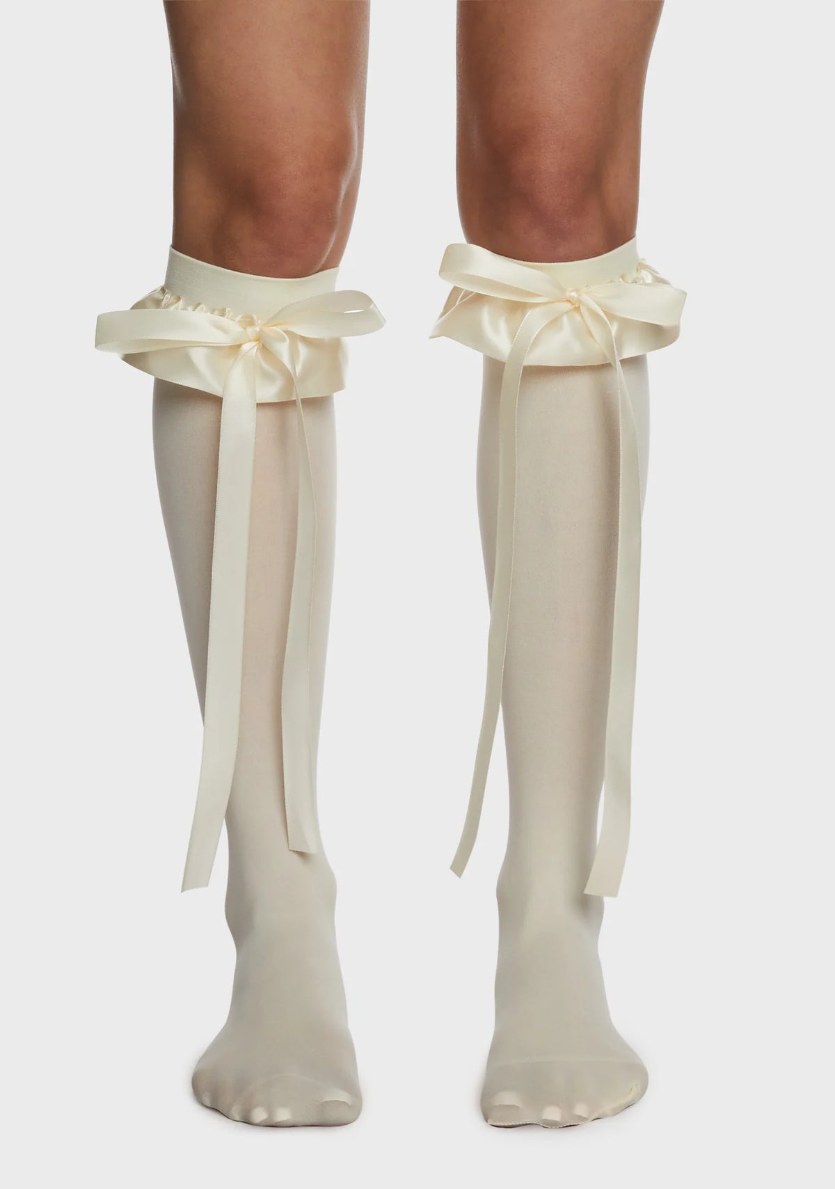 Teasing Away Bow Socks - White