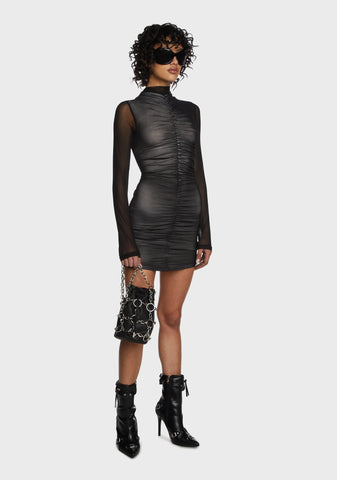 Hacker Chic Sheer Mini Dress
