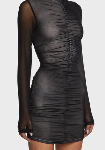 Hacker Chic Sheer Mini Dress