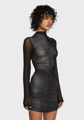 Hacker Chic Sheer Mini Dress