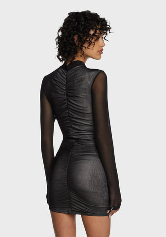 Hacker Chic Sheer Mini Dress