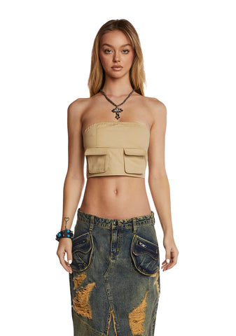 Subway Surfer Tube Top - Light Brown