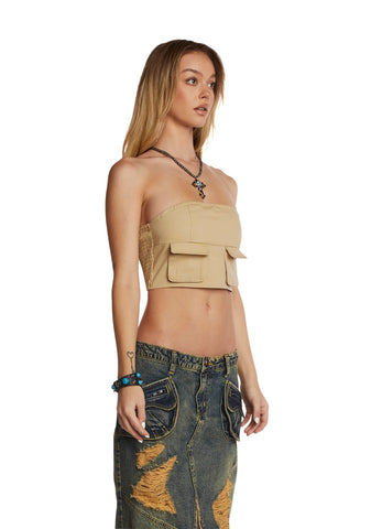 Subway Surfer Tube Top - Light Brown
