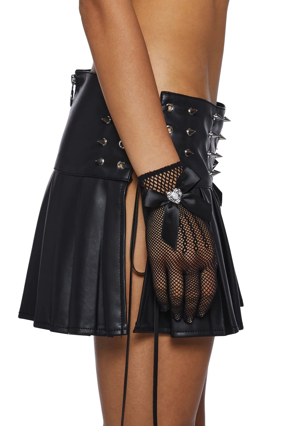 Risky Mistress Glove Set-Black