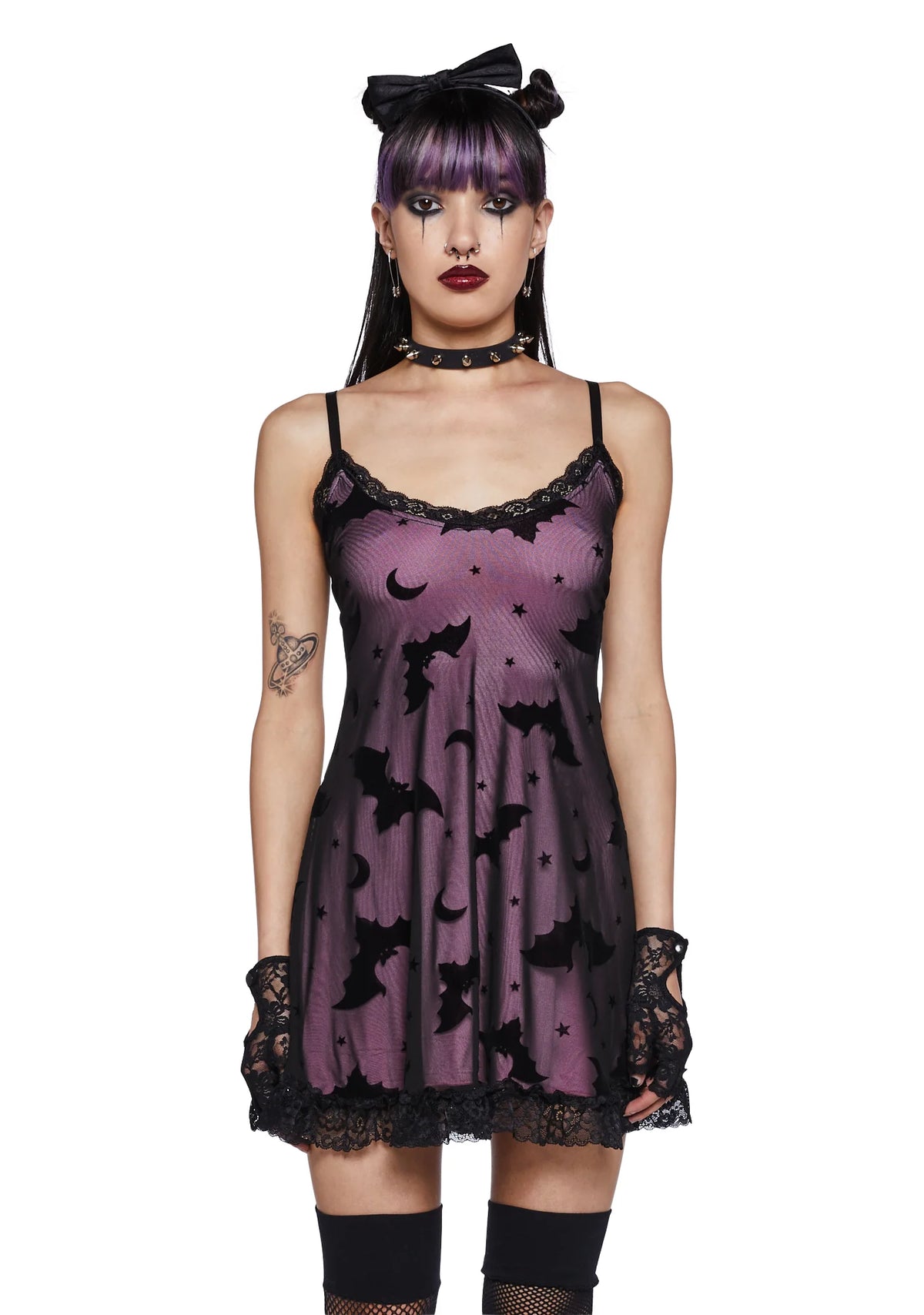 Bat Vibes Only Mini Dress - Pink