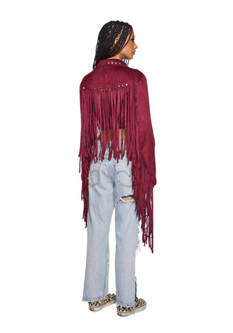 Rebel Takeover Fringe Moto Jacket