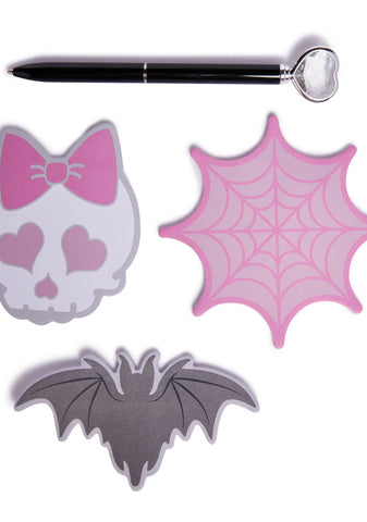 Darkly Adorable Note And Pen Set