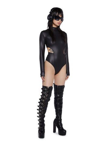 Digital Intruder Cut Out Bodysuit