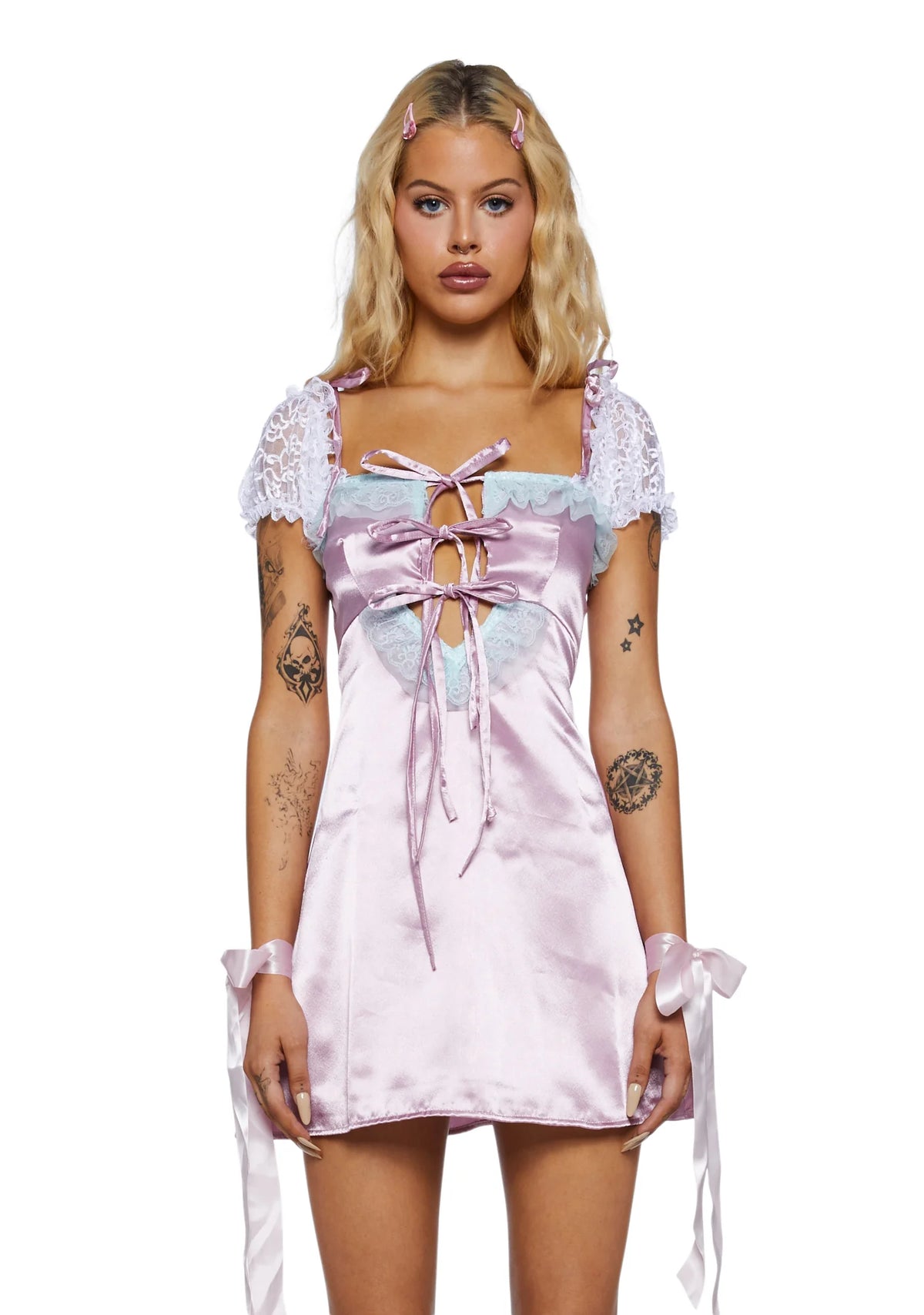 Sofia Satin Mini Dress