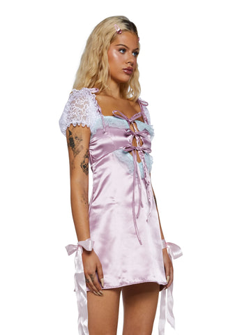 Sofia Satin Mini Dress