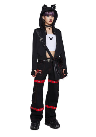 Mortal Solitude Cargo Pants - Red