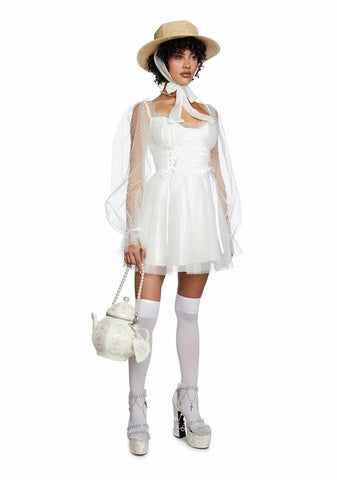 Heavenly Affair Babydoll Dress - White