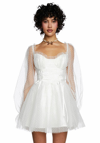 Heavenly Affair Babydoll Dress - White