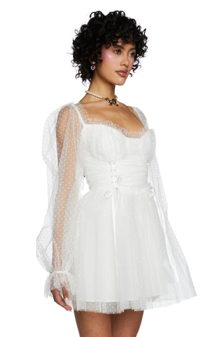 Heavenly Affair Babydoll Dress - White