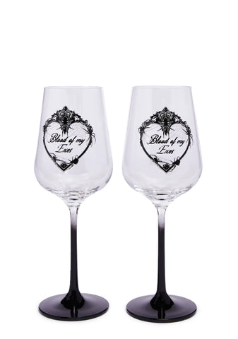 Heart's Vendetta Wine Glass Set