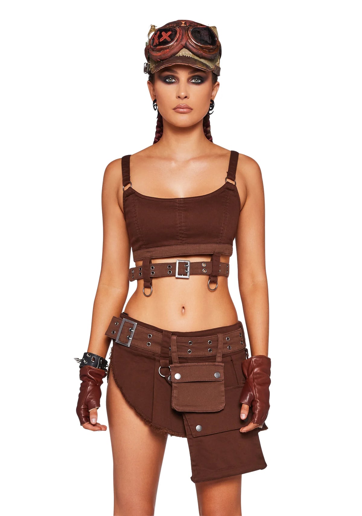 Scorched Earth Utility Bra Top - Brown